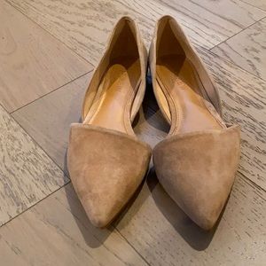 J Crew Suede D’Orsay Flats